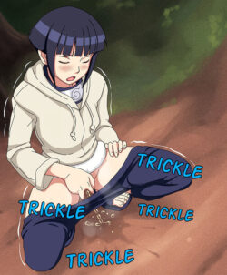Hinata tocando uma pensando no Naruto