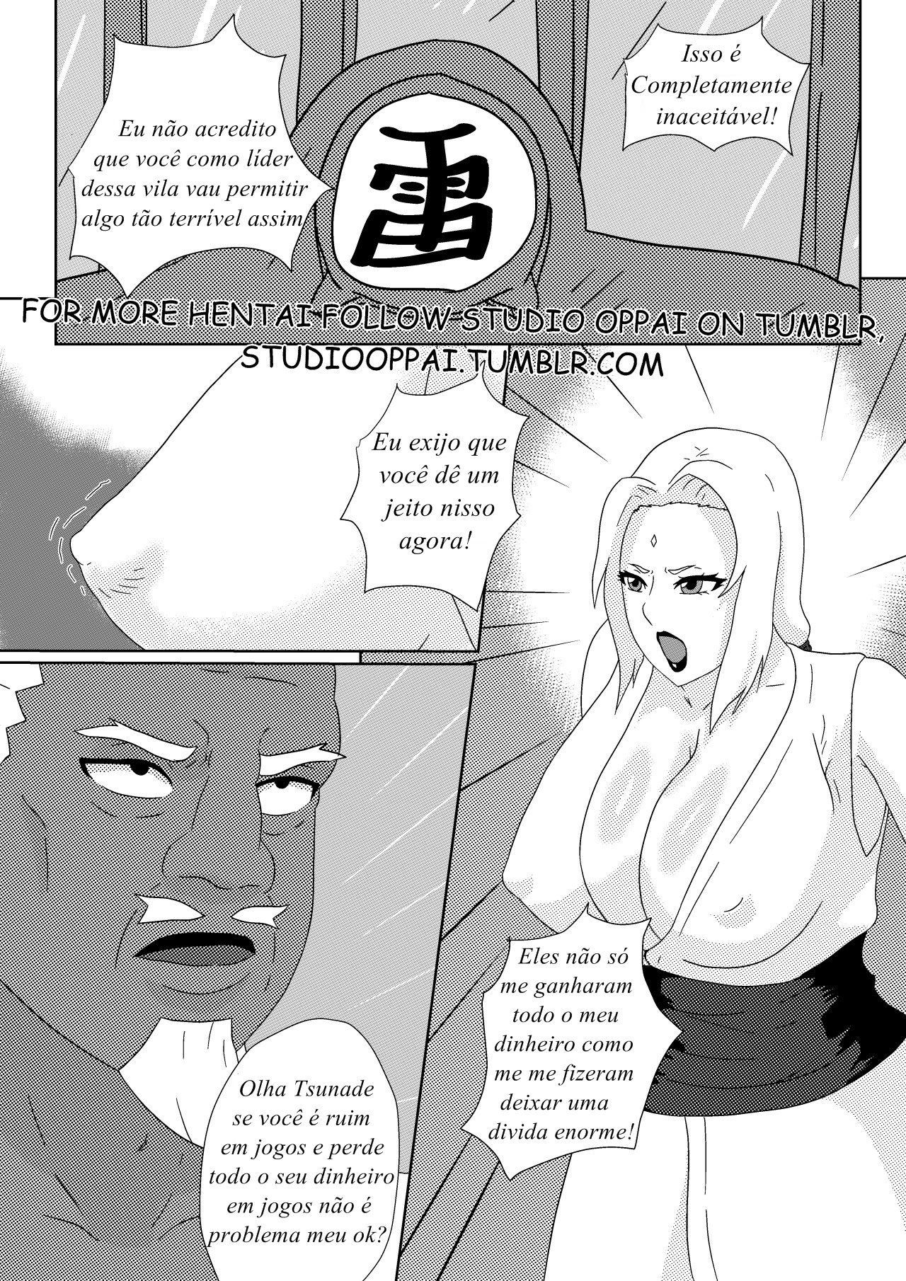 A aposta de Tsunade – Naruto hentai (1)
