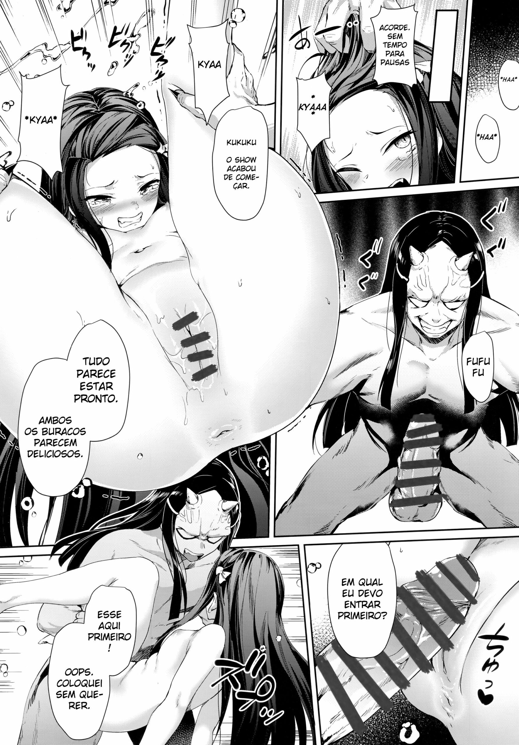 Demônios estupram à inocente Nezuko (10)