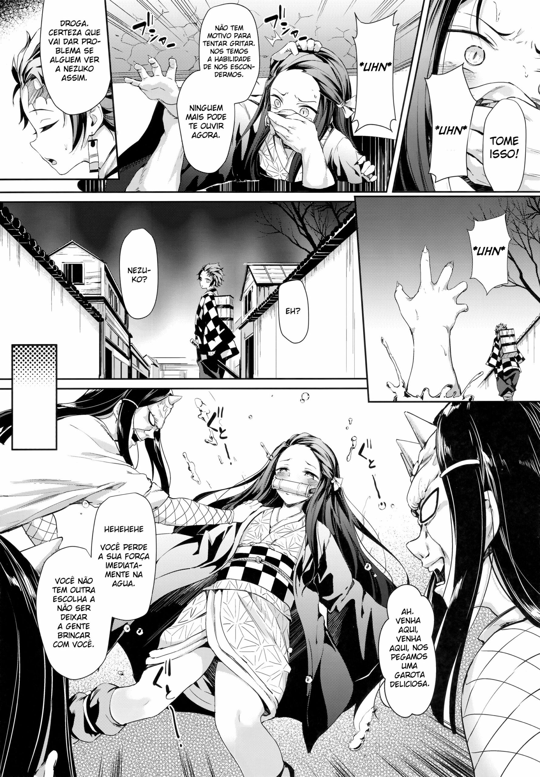 Demônios estupram à inocente Nezuko (3)