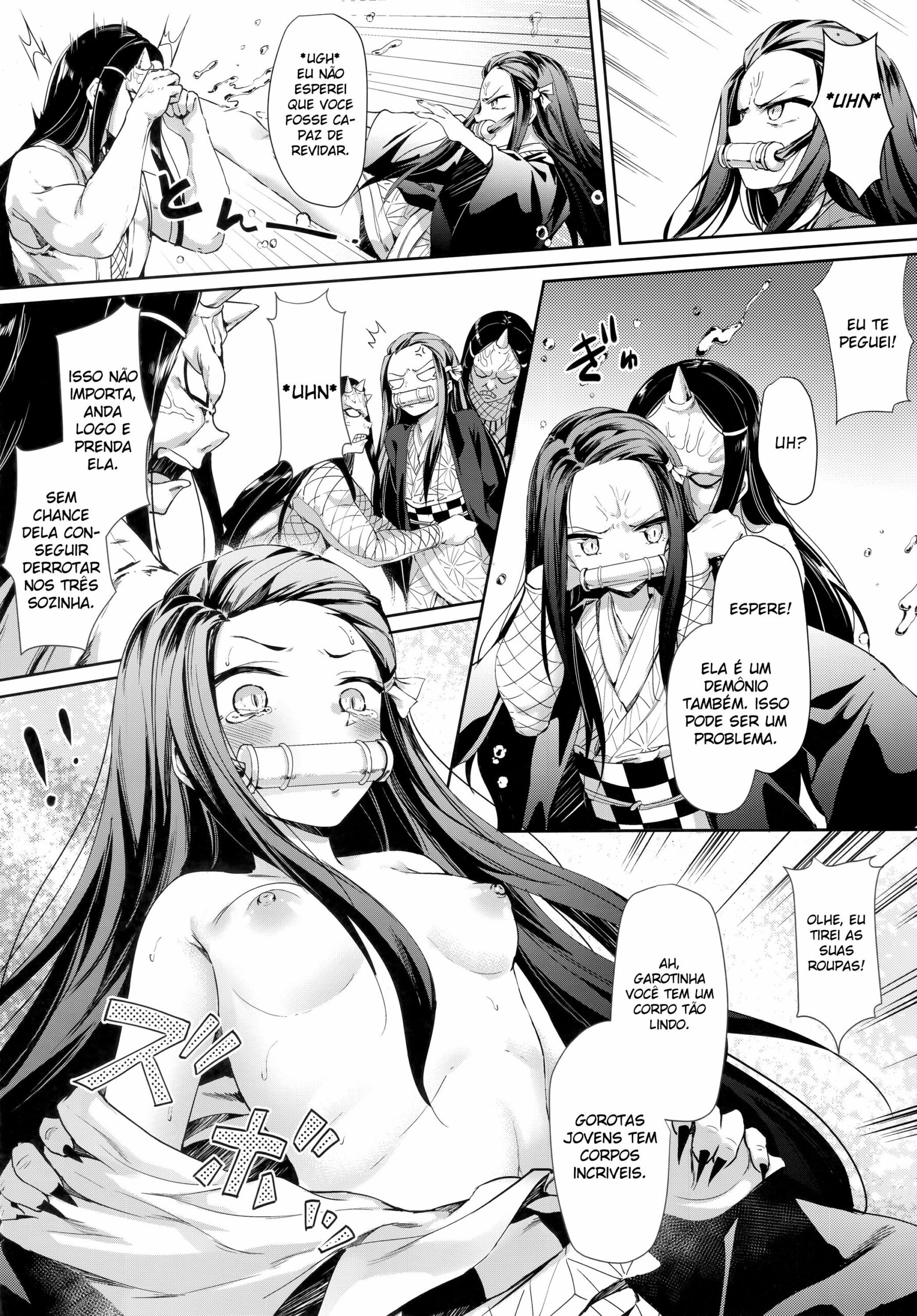 Demônios estupram à inocente Nezuko (4)