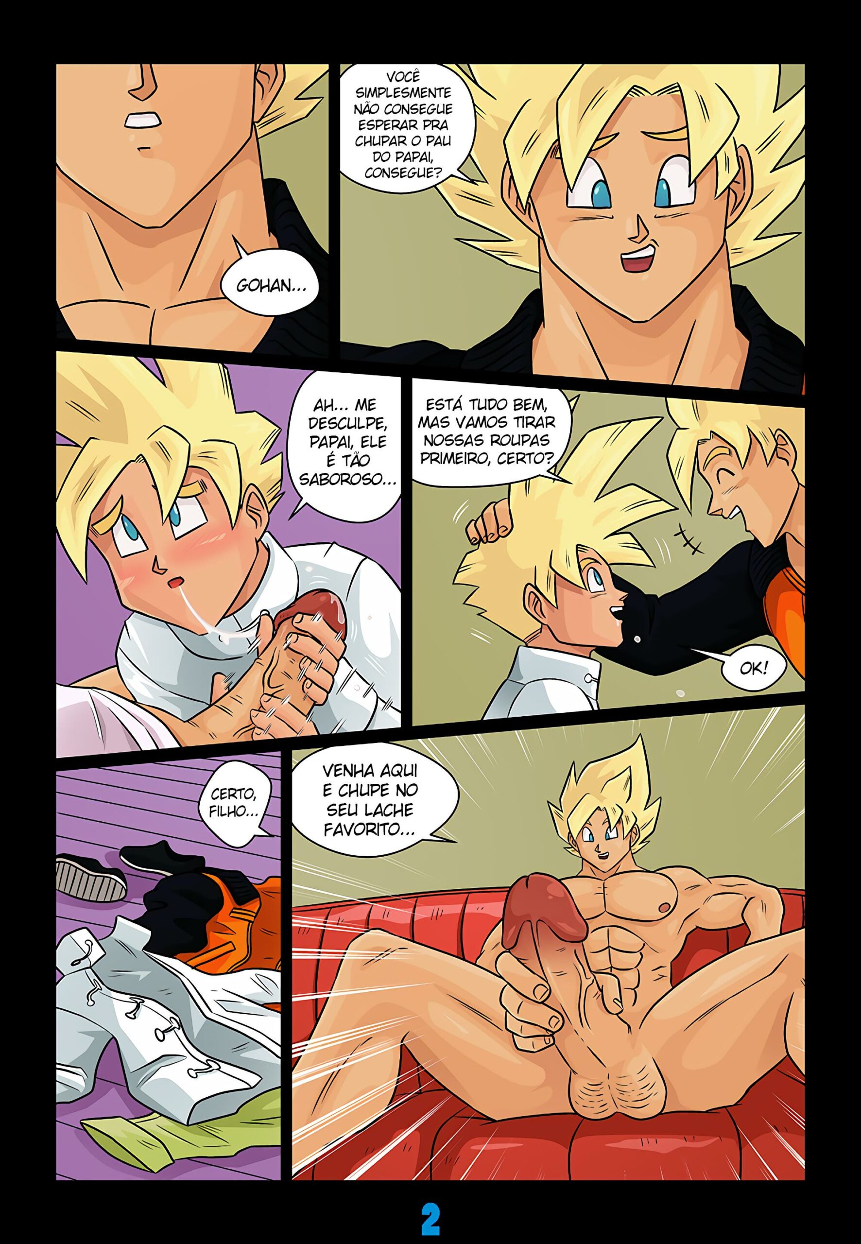 Goku cuidando de Gohan (2)