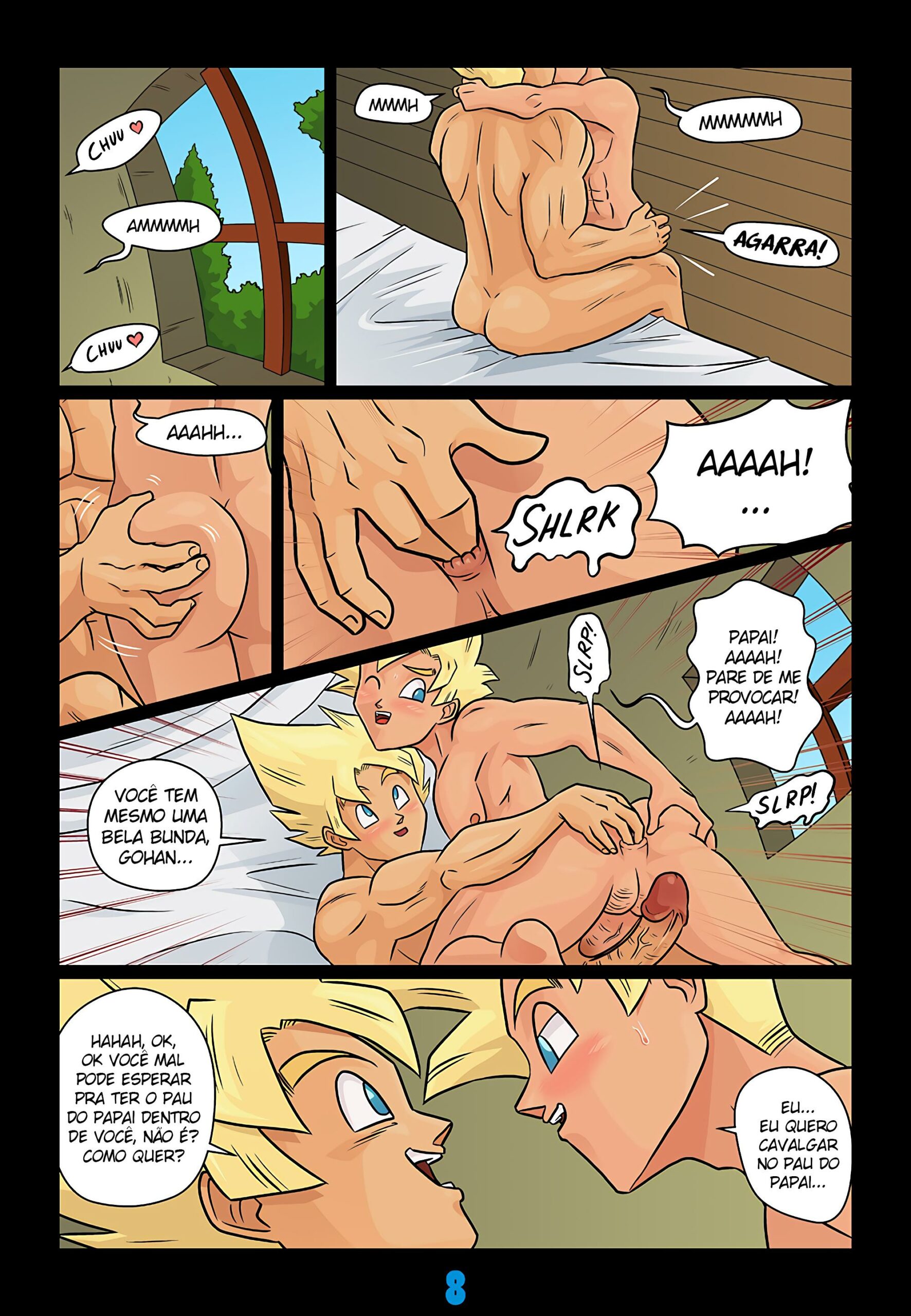 Goku cuidando de Gohan (8)