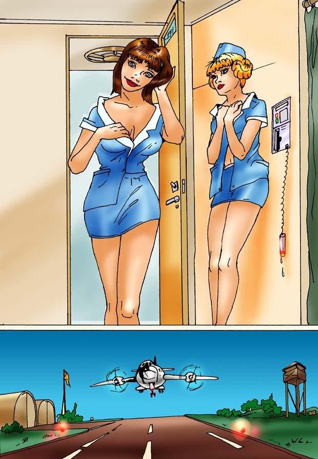 Desenhos de sexo aeromoças