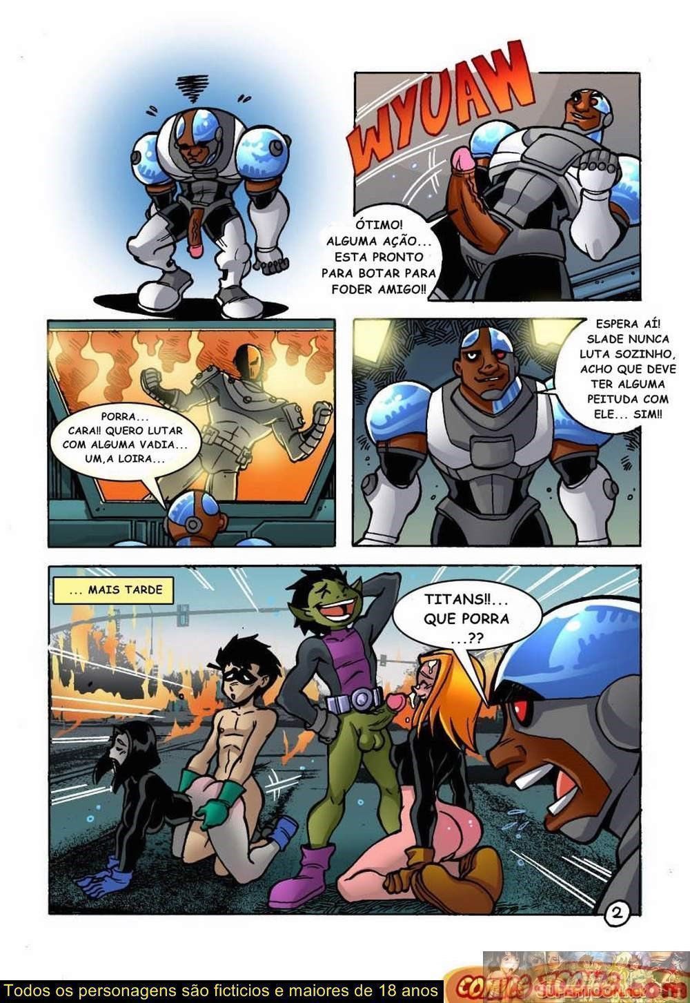 Jovens Titans Pornô – Cyborg bem dotado (2)