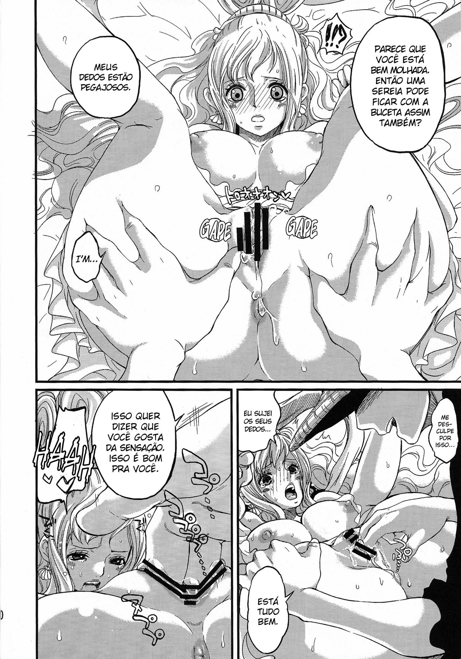 Primeira vez da princesa sereia Shirahoshi com Luffy (10)