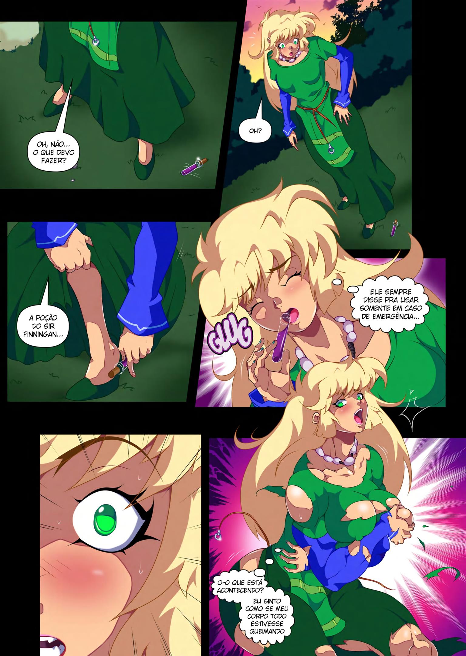 Princesa determinada em comics de sexo (4)