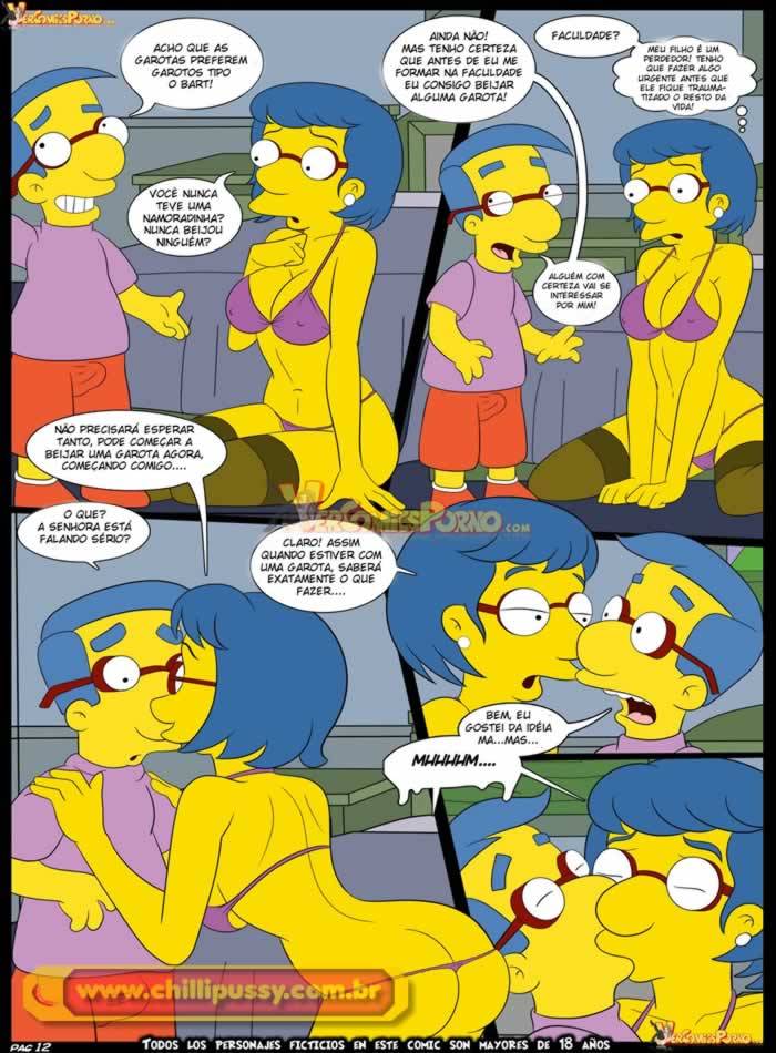 Simpsons Incesto Milhouse ganha aula de sexo da mamãe (13)