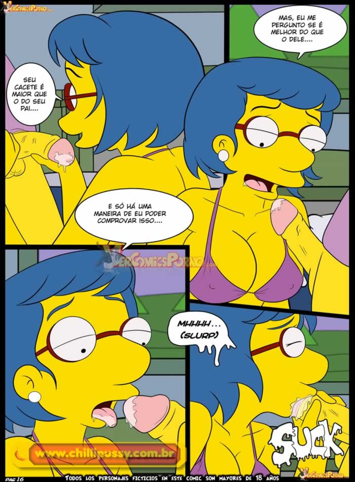 Simpsons Incesto Milhouse ganha aula de sexo da mamãe (17)
