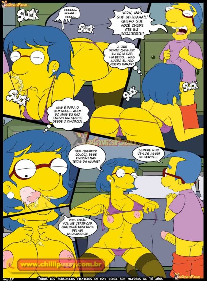 Simpsons Incesto Milhouse ganha aula de sexo da mamãe (18)