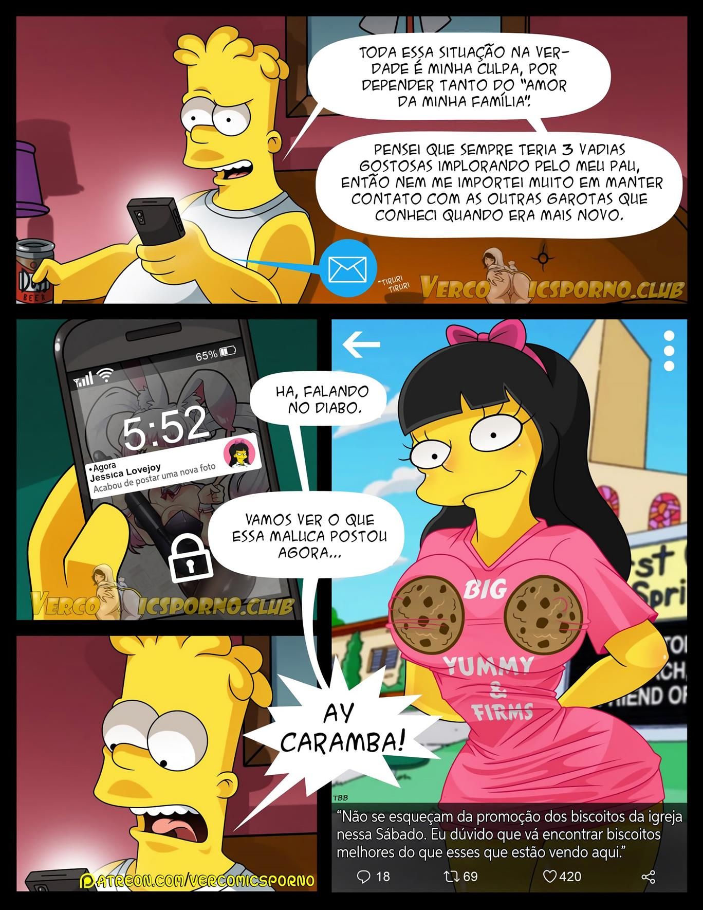 Simpsons Pornô Não há sexo sem Ex (4)